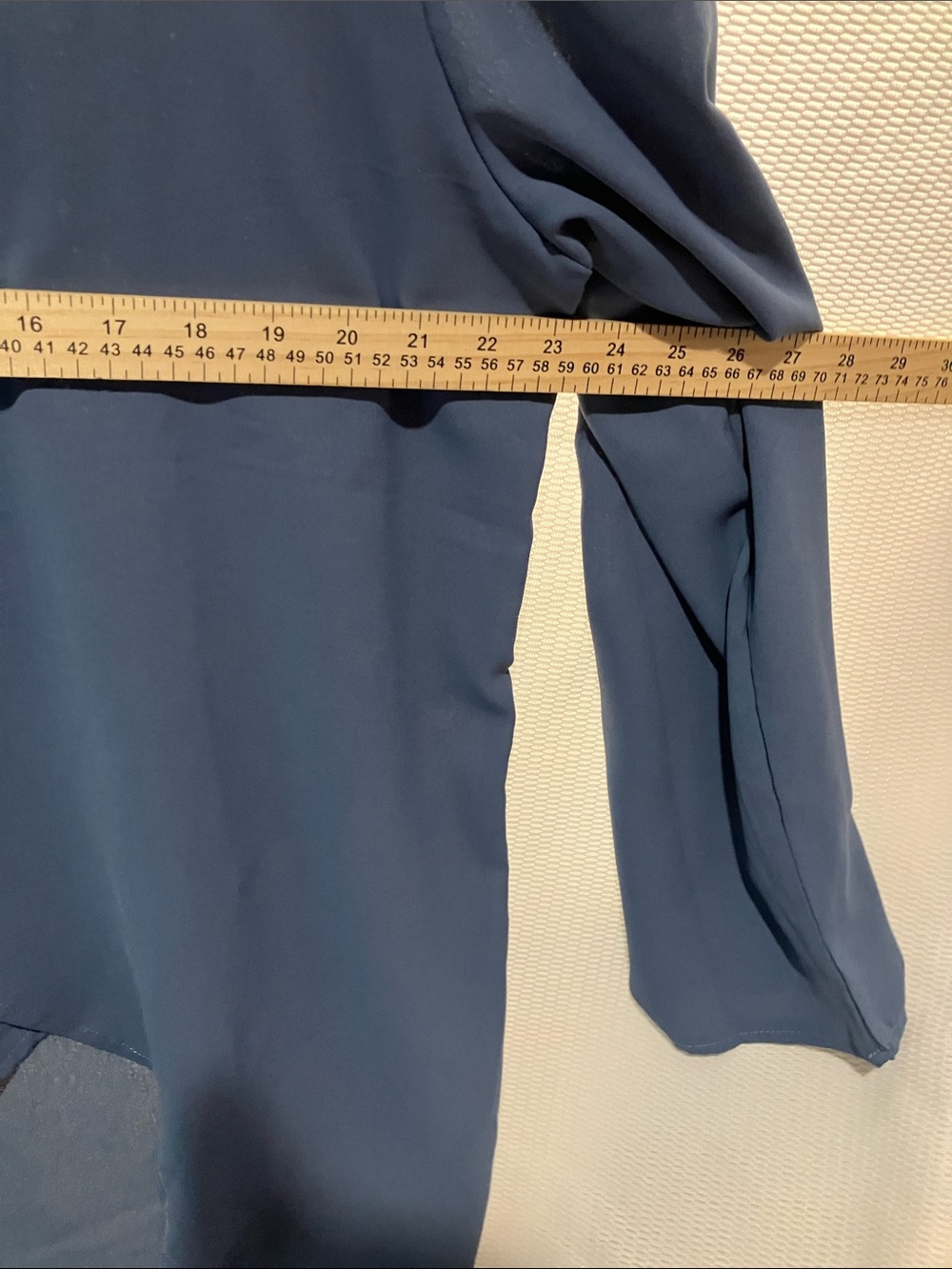 Flowing Layered Chiffon Trousers Set - Dusty Blue - Picture 4 of 16